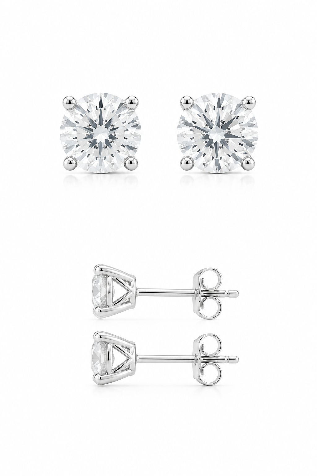 Windmill Earring - 18k white gold diamond earrings by Maison Facelis
